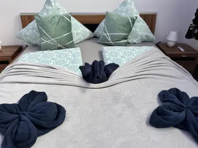 Ein Bett oder Betten in einem Zimmer der Unterkunft Wohnung 51