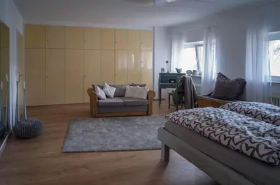 Ein Bett oder Betten in einem Zimmer der Unterkunft Ferienwohnung Backes