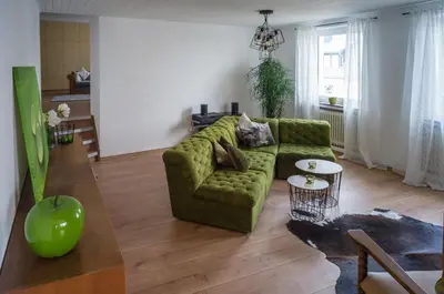 Ein Sitzbereich in der Unterkunft Ferienwohnung Backes