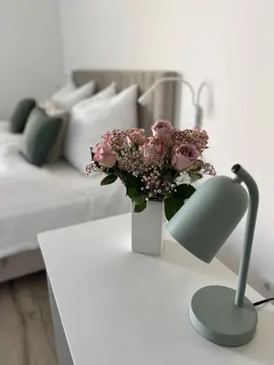 Ein Bett oder Betten in einem Zimmer der Unterkunft Wanderlust Petrisberg - Studio 54