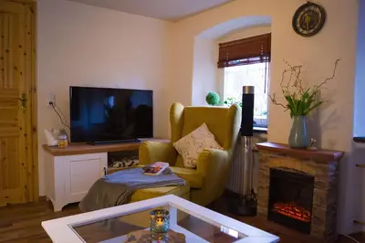 TV/Unterhaltungsangebot in der Unterkunft Ferienwohnung Zum Jehöschnis