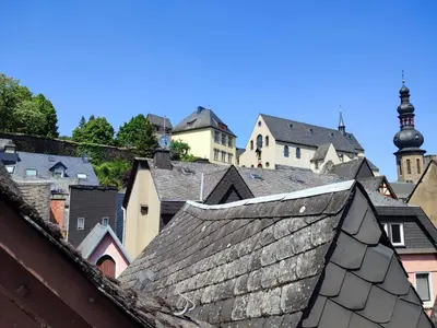 Ein allgemeiner Blick auf Cochem oder ein Stadtblick von der Ferienwohnung aus