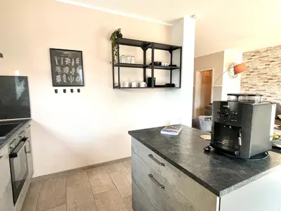 Küche/Küchenzeile in der Unterkunft Ferienwohnung Sonnenterrasse, 1-4 Personen, 2 Schlafzimmer, große Terrasse