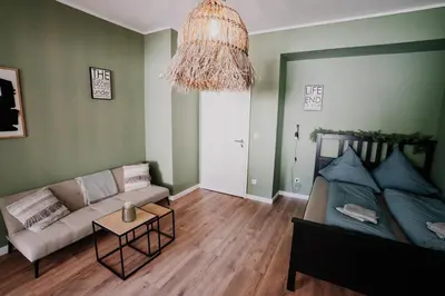 Ein Sitzbereich in der Unterkunft SOONWALD Studio mit Terrasse & Whirlpool