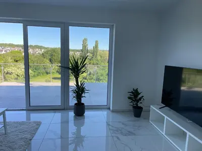 Ein Balkon oder eine Terrasse in der Unterkunft Ferienwohnung Bella