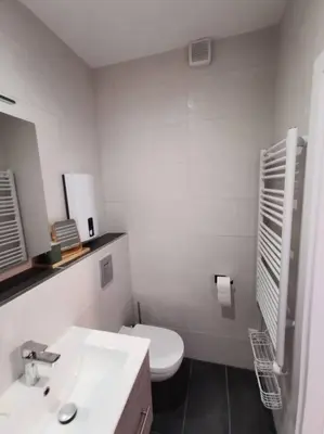 Ein Badezimmer in der Unterkunft Ferienwohnung Zum Moselfischer