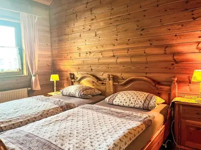 Ein Bett oder Betten in einem Zimmer der Unterkunft Holiday Home Löwenzahn by Interhome