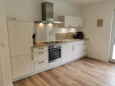 Küche/Küchenzeile in der Unterkunft Ferienwohnung am Weingarten