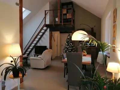 Ein Sitzbereich in der Unterkunft KyllHof Angelsen