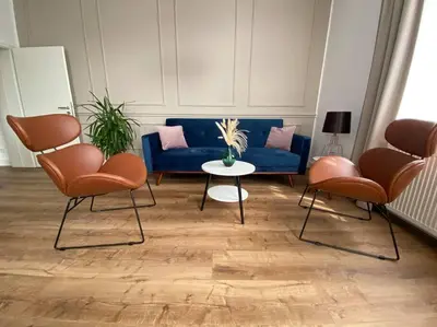 Ein Sitzbereich in der Unterkunft Ferienwohnung Castellino