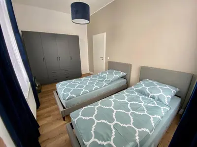 Ein Bett oder Betten in einem Zimmer der Unterkunft Ferienwohnung Castellino