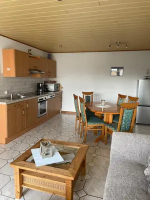 Küche/Küchenzeile in der Unterkunft Ferienwohnung Weingut Sanders & Sanders