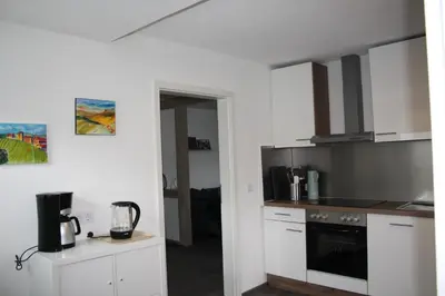 Küche/Küchenzeile in der Unterkunft Ferienwohnung zur Trübenbach