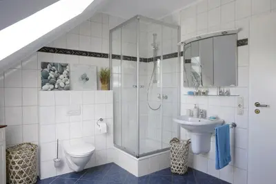 Ein Badezimmer in der Unterkunft Ferienwohnung Landfein Schalkenmehren