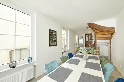 Ein Sitzbereich in der Unterkunft Ferienhaus Bärenbrunnen