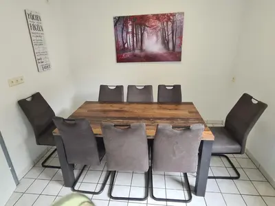 Ein Sitzbereich in der Unterkunft Ferienhaus Mühlental 52