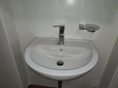 Ein Badezimmer in der Unterkunft Ferienhaus Mühlental 52