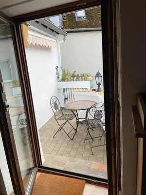 Ein Balkon oder eine Terrasse in der Unterkunft Fachwerk-Romantik 2 an der Mosel