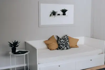 Ein Sitzbereich in der Unterkunft Villa Moselstrand