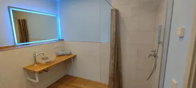Ein Badezimmer in der Unterkunft Birkennest