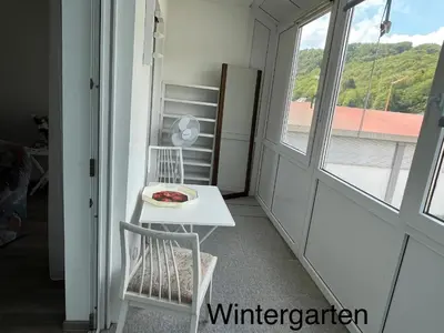 Ein allgemeiner Bergblick oder ein Berglick von der Ferienwohnung aus