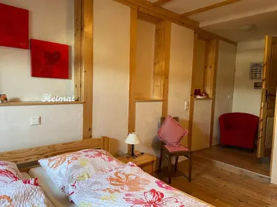 Ein Bett oder Betten in einem Zimmer der Unterkunft Weingut und Gästezimmer Jörg Thul