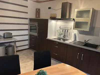 Küche/Küchenzeile in der Unterkunft Ferienwohnung Moselherz