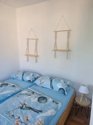 Ein Bett oder Betten in einem Zimmer der Unterkunft R(h)einzeit
