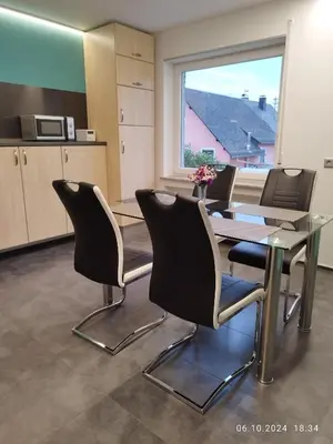 Küche/Küchenzeile in der Unterkunft Ferienwohnung Jessica