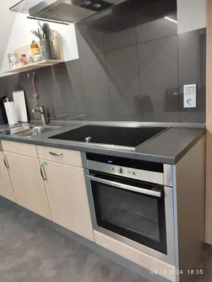 Küche/Küchenzeile in der Unterkunft Ferienwohnung Jessica