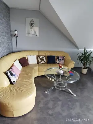 Ein Sitzbereich in der Unterkunft Ferienwohnung Jessica