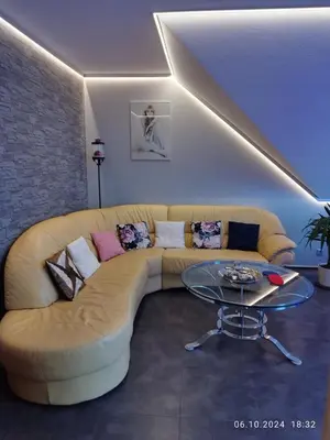 Ein Sitzbereich in der Unterkunft Ferienwohnung Jessica
