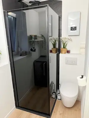 Ein Badezimmer in der Unterkunft JUPAS - Premium Apartments Trier