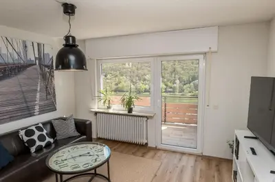 Grundriss der Unterkunft Riesling Appartement for 2 - 4 People - Billiards - Balcony with Mosel View - Parking - Wine Barrel Bar - Fully Equipped Kitchen - Netflix - WaipuTV - 3 km from Cochem