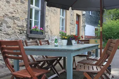 Ein Patio oder anderer Außenbereich in der Unterkunft Villa Laubach