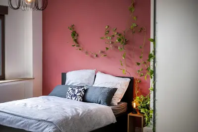 Ein Bett oder Betten in einem Zimmer der Unterkunft Altstadtjuwel mit Loft Charme - Netflix