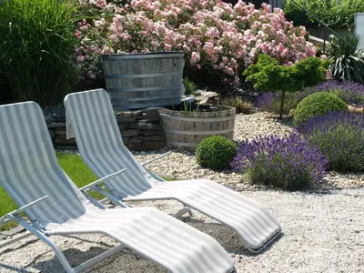 Ein Garten an der Unterkunft Weingut Bastian