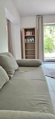 Ein Bett oder Betten in einem Zimmer der Unterkunft Ferienwohnung Rodder Maar