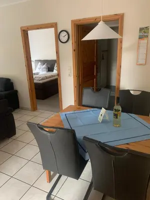 Ein Bett oder Betten in einem Zimmer der Unterkunft Ferienhaus Lönartz-Thielmann