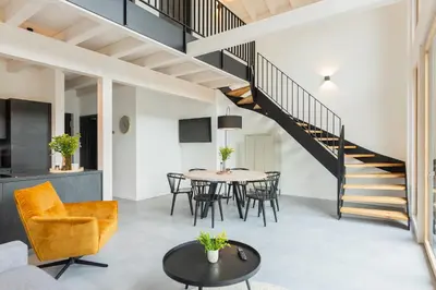 Ein Sitzbereich in der Unterkunft Ferienhaus MOSELLODGE