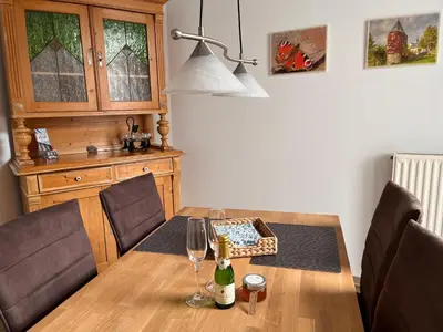 Ein Sitzbereich in der Unterkunft Ferienhaus Heinrich
