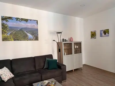 Ein Sitzbereich in der Unterkunft Ferienhaus Heinrich
