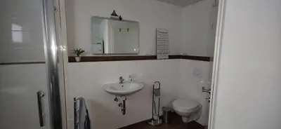 Ein Badezimmer in der Unterkunft Ferienhaus am Marktplatz