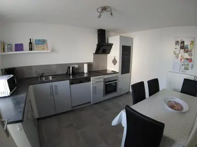 Küche/Küchenzeile in der Unterkunft Ferienhaus im Kirschbäumchen