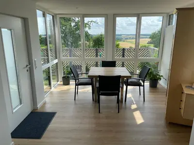 Ein Balkon oder eine Terrasse in der Unterkunft Ferienwohnung Bröder