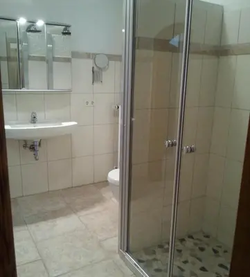 Ein Badezimmer in der Unterkunft 