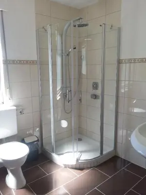 Ein Badezimmer in der Unterkunft 