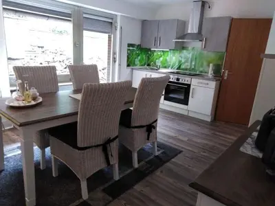 Küche/Küchenzeile in der Unterkunft Ferienwohnung Lavendel