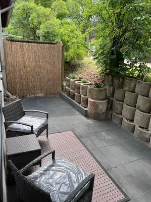 Ein Sitzbereich in der Unterkunft Apartment Mahira im Luftkurort Schindeldorf