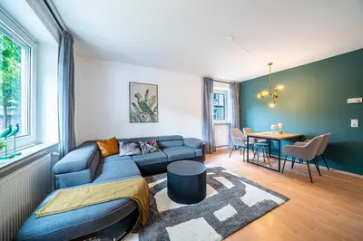 Ein Sitzbereich in der Unterkunft Coblenz Suites - Design Apartment City - 2 Bedrooms